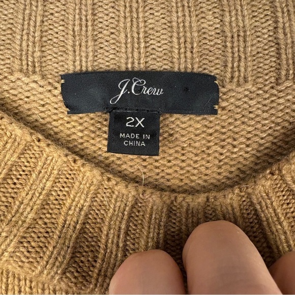 J. Crew Wool Tan Sweater with Jewel Buttons Preppy Classic - Picture 5 of 6